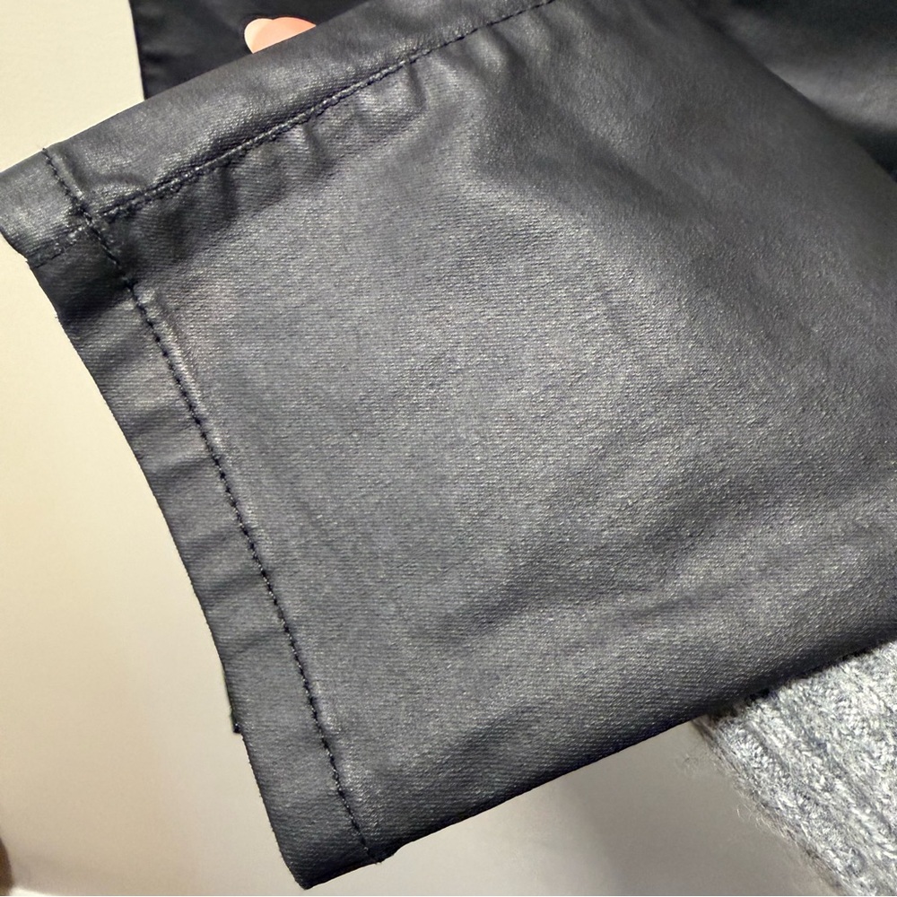 Lisette L Montreal Coated Black Skinny Pants - Slim Fit “Liquid” Trousers Size 4 - Picture 6 of 6
